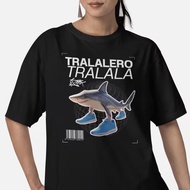Tralalero Tralala T Shirt Funny Shark Meme Tee Italian Brainrot Meme T-shirt  Cotton Meme Shirts Wom
