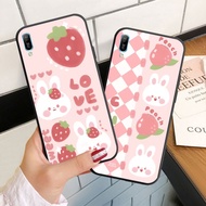 Case For Huawei Y5 Y6 Pro Prime 2018 2019 Y5P Y6P Y6II Silicoen Phone Case Soft Cover Strawberry