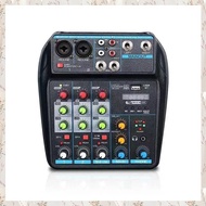 Professional 4-Channel USB Audio Mixer Console with Bluetooth Recording Capabilities for DJs and PC 