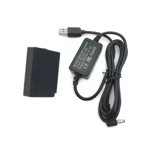 LP-E10 Dummy Battery + USB Adapter Charging Cable for Canon 1500D 2000D 3000D 4000D Camera Power Ban