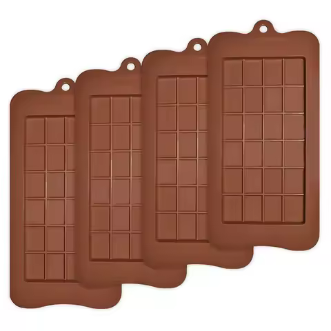 Break-Apart Chocolate Molds Food Grade Non-Stick Silicone Protein and Energy Bar Molds Easily Make D