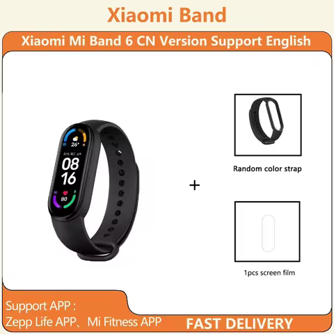 Original Xiaomi Mi Band 6 CN Edition Smart Band Phone Kit Fitness Tracker Bluetooth Smart Heart Rate