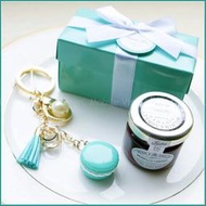 Double Love Tiffany盒「Tiptree果醬+馬卡龍鑰匙圈」二入禮盒 二次進場 婚禮小物 禮品 贈品