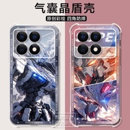 For Redmi K70 phone case, transparent airbag protective cover for Redmi K70e/K70Pro, Gundam game