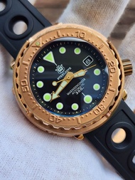 มีสต็อกในประเทศไทย นาฬิกาผู้ชาย STEELDIVE 1975s Luxury automatic Bronze CuSn8 diver watch Seiko NH35
