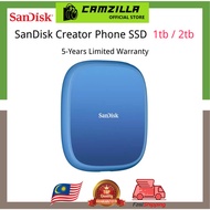 SANDISK 1TB Creator Phone SSD - Up to 1,000 MB/s - Compatible with MagSafe for Your USB-C Smartphone