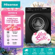 Hisense 2 in 1 Front Load Washing Machine & Dryer (9/6kg-10.5/7kg) WD90N1B / WD3Q8543BW / WD3Q1043BT