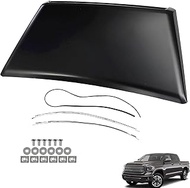 munirater Black Hood Scoop Bulge Kit Front Upper Replacement for 2014-2021 Tundra Pickup 4-Door 7618