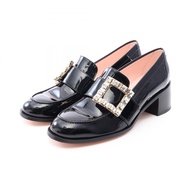 【二手】Roger Vivier 樂福鞋，Viv Ranger 款式，水鑽搭扣，漆皮，女款，全新未使用