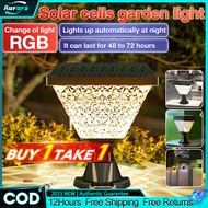 lampu pagar solar gate light LED Solar Garden Light  Pillar Light outdoor waterproof solar pillar