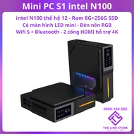 Intel NUC S1 Mini PC Computer With LED Screen - intel N100 Generation 12 Full Bluetooth Wifi