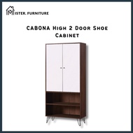 CABONA High 2 Door Shoe Cabinet Shoe Rack Cabinet Shoe Organizer Almari Kasut Tinggi Rak Kasut Murah Kabinet Kasut 鞋橱 鞋柜
