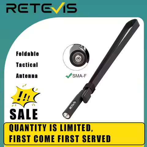 Retevis HA02 Walkie-Talkie Antenna Foldable Tactical Radio Antenna SMA-F for Baofeng UV 5R BF888S Qu