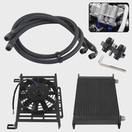 Oil Cooler Kit 28 Row +7'' Electric Fan Kit For BMW E36 E46 M3 E90 E92 E93 135i 335i xDrive 09-17 Tr