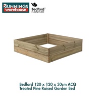 Bunnings Bedford #3320914 120 x 120 x 30cm Katil Taman Kayu Pine Asli Desa dengan Pesona Organik