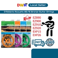 Daddario Acoustic/Electric Guitar Full Set String EZ890/EZ900/EZ910/EZ920/EXP15/EXP16/EXP26/EXL110/E