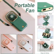 2024 NEW Mini Rechargeable Hanging Neck Fans Portable Folding Cooling Fan with Lanyard Usb Rechargeable  Desk Stand Cooling Fan for Summer Mini Kipas