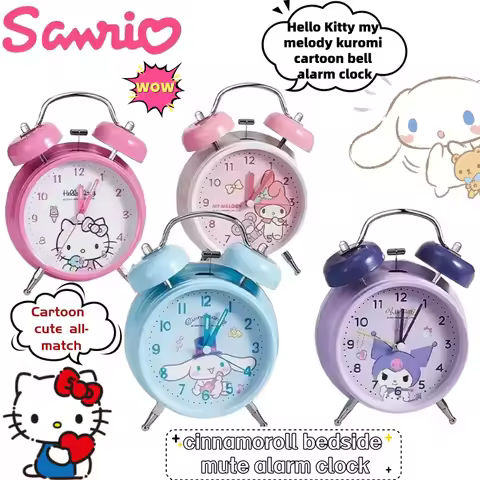 Sanrio Hello Kitty Hello Kitty my melody kuromi alarm clock creative high-value anime cartoon diy pr
