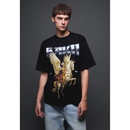 Hakii เสื้อยืด คอกลม สีดำ Heavy Cotton 100% Oversized Black T-Shirt