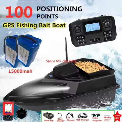 100GPS Positioning Waterproof Remote Control RC Bait Boat 500M 2KG Speed Cruise Big Large Hopper 100