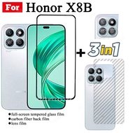 3 IN 1 Huawei Honor X8b Tempered Glass Film For Honor X 8B X8 B Full Cover Screen Protector Glass +C