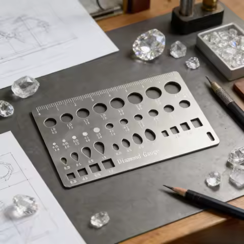 Jewellers Diamond Gauge Portable 0.01 - 3.0 ct Diamond Carat Estimator Diamond Sizing Jewelry Measur