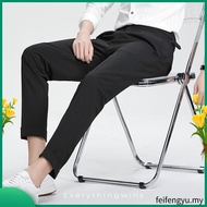 VENGOZ - Men's Formal Pants Classic Buckle Gurkha Pants Grey