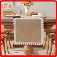American retro table flag, festival, natural linen weaving, party decoration, simple decoration, foy