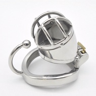 Prison bird genuine short men's stainless steel chastity lock cb6000 chastity trousers with curved hook hook C271