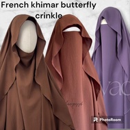 French khimar Butterfly instant hijab jumbo hijab