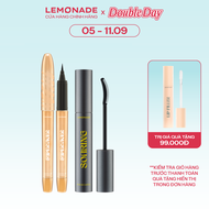Combo Lemonade Bút kẻ mắt siêu mảnh Lemonade SuperTiger Micro Eyeliner 1g & Chuốt mi tơi dài lâu trô