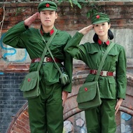 70-80s Green Military Uniform Uniform Army Green Costume Performance Costume Performance Costume Red Guard Nostalgic Photography 5.1