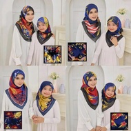 Independence Day Premium Headscarf, Size 45, August 31st Malaysian Independence Day Square Headscarf