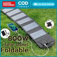 800W Foldable Solar Panel Portable 6-fold Solar Panels Charger USB 5V DC Full Time Power Solar P JHP