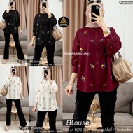 KEMEJA Flori Blouse Women's Shirt Top by Asoka Realpict
