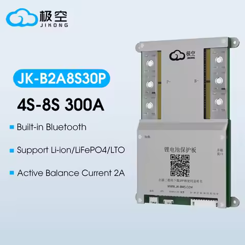 JIKONG B2A8S30P 4S 5S 6S 7S 8S 300A bms Li-ion Lifepo4 LTO 280Ah 304Ah 314Ah BATTERY 12V 24V ACTIVE 