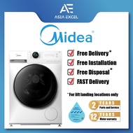 MIDEA MF200D80B 8/6KG WHITE 2 IN 1 FRONT LOAD INVERTER WASHER CUM DRYER