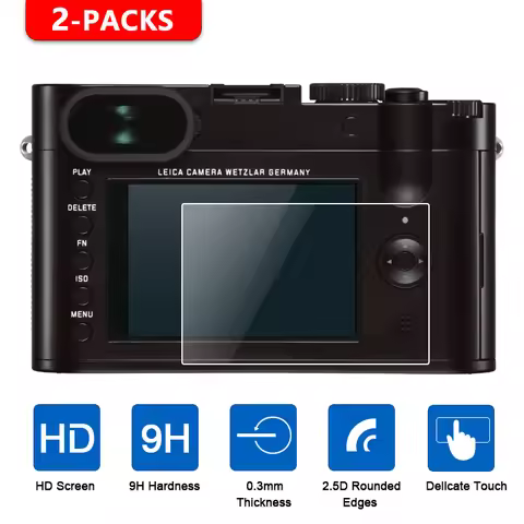 2Pcs Tempered Glass Screen Protector for Leica Q2 Q SL CL S C M M-P M10 M11 M10-P M-E M9 M9-P M8 X V