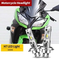 H7 6000K White 30W LED Headlights Fit For Kawasaki Ninja 250 300 650 Zx6r Zx10 Motorcycle Led