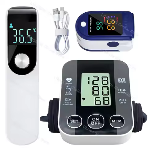 Digital Arm Blood Pressure Meter Cuff Medical Automatic Pressure Tonometer Tensiometer Heart Rate Pu