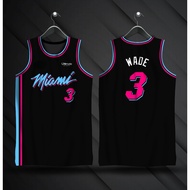 JERSEY| Miami Heat Black & Pink#3 Dwyane Wade Jersey| Customize Full Sublimation Jersey FREE CUSTOM
