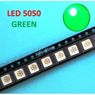 HIJAU SMD LED Chip 5050 Green 520-530nm Green 5000-9000MCD 3.0-2.4V