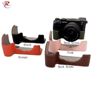 Luxury Leather Camera Half Case Cover Bag For Sony A7CII A7C Mark II Cameras