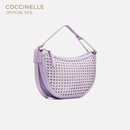COCCINELLE กระเป๋าถือผู้หญิง รุ่น PRISCILLA ECOLEATHER WOVEN HOBO BAG 130301 สี LAVENDER