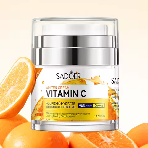 SADOER Vitamin C Anti Wrinkles Face Cream Firming Moisturizing Brightening Facial Day Creams Beauty 
