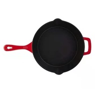 [NEW] 30cm Cast Iron Frying Pan Color Red Cast Iron Pan