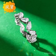 Same style as Swarovski 925Silver pear-shaped water drop3*5Minimalist Style Stackable Row Diamond Ri