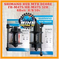 ▦ ◇ ۞ SHIMANO HUB DEORE HB-M475 / FH-M475 8 9 10SPD FRONT/REAR