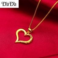 [Totoong Gold] necklace 18k saudi gold pawnable legit cutout love pendant jewelry gift for women
