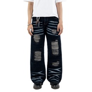 H1 baggy leather - blackFALCON - Jeans